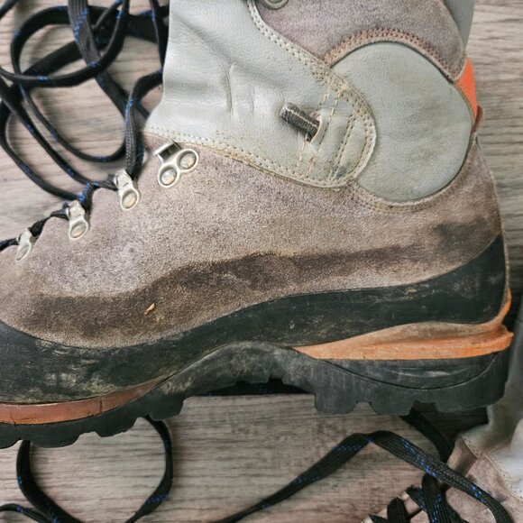 Scarpa Go Up Mountaineering Hiking Boots Gray/Orange - Vibram Sole - Picture 12 of 16